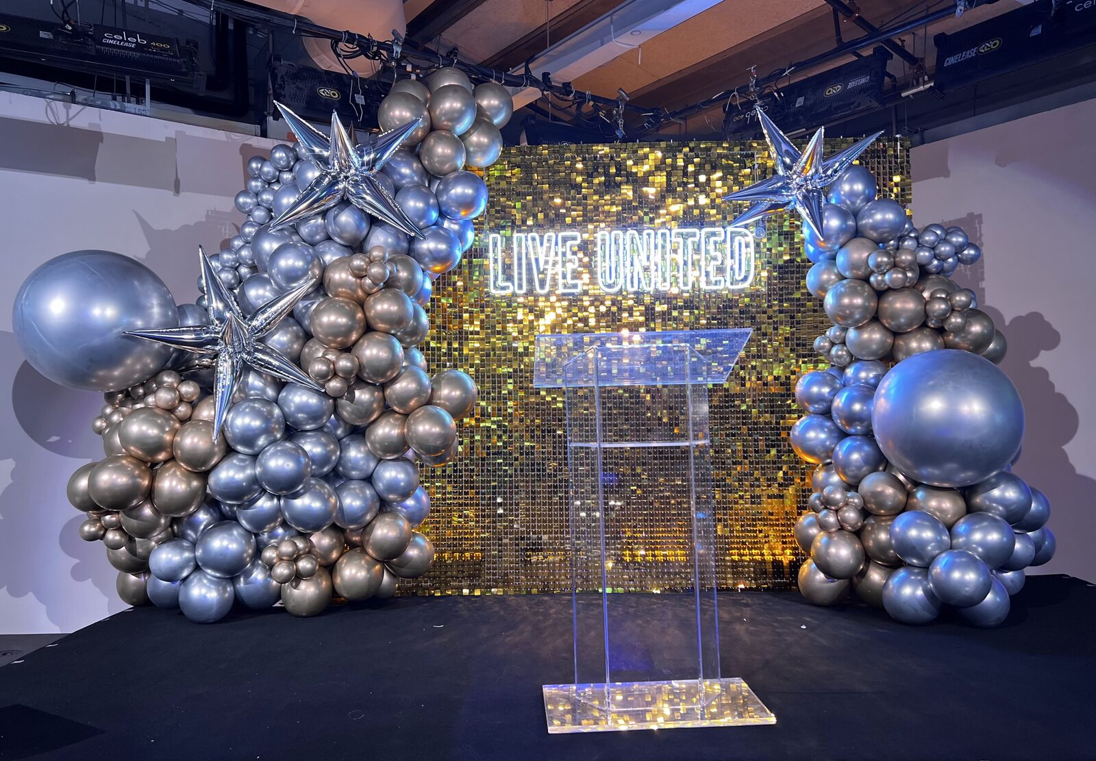 United Way gala installation